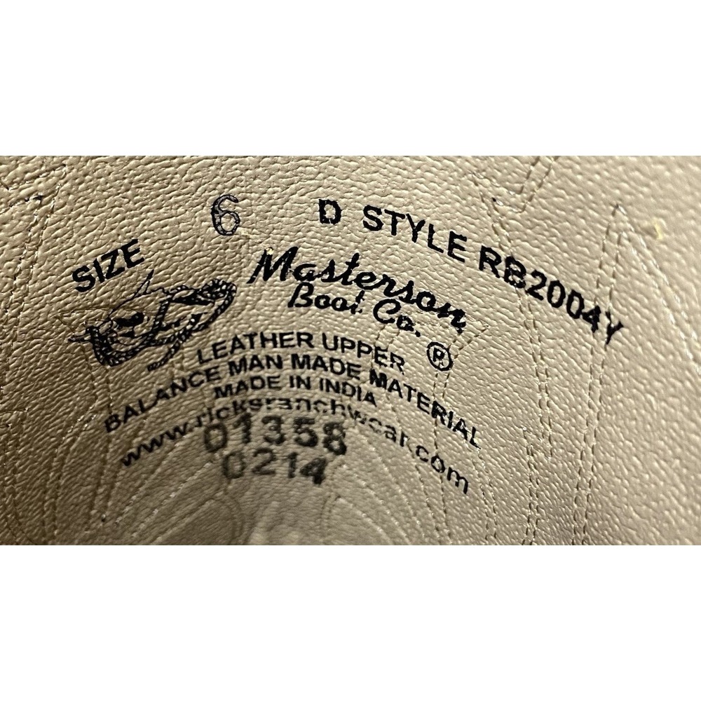 Masterson Women's Original Western Leather Cowgirl Boots Cowgirl 4th Of July 7.5 - Picture 8 of 13